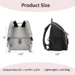 Large Capacity Diaper Bag with Stroller Buckle, Water-Resistant Travel Backpack with Insulated Pockets (Classic, Grey) - Image 6