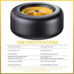 2025 Newly Upgraded Lawn Mower Tires 13x6.50-6 (2-Pack) - Flat Free Solid Smooth Tread, Zero Turn Front Wheel Replacement, Universal Fit for Commercial/Residential Mowers with Adapter Kit - Image 8