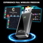 Wireless CarPlay Adapter for Apple iPhone - Converts Factory Wired CarPlay to Wireless, Quick Setup & Auto-Connect Every Drive, CarPlay Dongle for Cars from 2015+ & iOS10+ (Metallic Brushed Blue) - Image 10