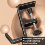 Headphone Stand Hanger Holder, Under Desk Aluminum Alloy Headset Stand with Fit for Gaming PC Accessories,Under Desk Clamp Hook Mount Suitable for Xbox/PS4 Controller, Office, Computer Desk (Black) - Image 6