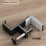 Headphone Stand Hanger Holder, Under Desk Aluminum Alloy Headset Stand with Fit for Gaming PC Accessories,Under Desk Clamp Hook Mount Suitable for Xbox/PS4 Controller, Office, Computer Desk (Black) - Image 7
