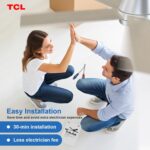 TCL 52" Ceiling Fan with Lights, Silver Flush Mount, 5 Blade Low Profile, 6 Speeds DC Reversible, Dimmable, Modern for Bedroom, Living Room and Garage - Image 8