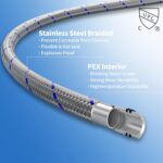 RUMOSE Matte Black Bathroom Faucets Set with Pop Up Drain Single Handle Bathroom Sink Faucet 1 & 3 Hole Waterfall Spout Vanity Faucet Kit with Deck Plate Rv Lavatory Basin Faucet, Stainless Steel - Image 5