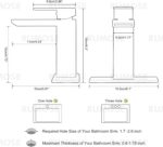 RUMOSE Matte Black Bathroom Faucets Set with Pop Up Drain Single Handle Bathroom Sink Faucet 1 & 3 Hole Waterfall Spout Vanity Faucet Kit with Deck Plate Rv Lavatory Basin Faucet, Stainless Steel - Image 7