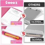 Sooez Glitter Clipboard with Storage, High Capacity Clip Boards 8.5x11 with Pen Holder, Cute Clipboards with Low Profile Clip, Sparkle Plastic Organizer Case Box for Women & Kids, Side Opening - Image 3