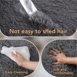 Fluffy 8x10 Area Rug Living Room: Shag Grey Area Rugs for Bedroom- Large Plush Soft Gray Rugs for Living Room- Fuzzy Modern Carpets for Bedroom, Kids Room Decor (Grey, 8x10Feet - Image 8