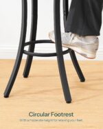 Round Bar Table, Set of 2 Small Kitchen Dining Tables, 2-Tier High Top & Counter Height Dining Table, for Bistro, Pub, Kitchen, Living Room, Black TBT03P2BB - Image 7