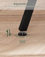 Round Bar Table, Set of 2 Small Kitchen Dining Tables, 2-Tier High Top & Counter Height Dining Table, for Bistro, Pub, Kitchen, Living Room, Black TBT03P2BB - Image 8