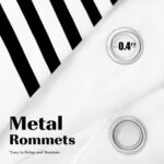 Seasonwood Black and White Shower Curtain Striped with Tassels for Bathroom Decor,Heavy Weighted 72-Inch, 72 x 72 - Image 5