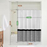 Seasonwood Black and White Shower Curtain Striped with Tassels for Bathroom Decor,Heavy Weighted 72-Inch, 72 x 72 - Image 7