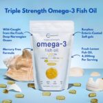 Micro Ingredients Triple Strength Omega 3 Fish Oil Supplements 4200mg Per Serving, 240 Softgels – Lemon Flavored – Burpless | EPA 1200mg + DHA 900mg | Deep Sea Fish - Image 4