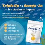 Micro Ingredients Triple Strength Omega 3 Fish Oil Supplements 4200mg Per Serving, 240 Softgels – Lemon Flavored – Burpless | EPA 1200mg + DHA 900mg | Deep Sea Fish - Image 5