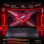 2025 Laptop, 15.6 inch Laptops with N150 Processor(Beat to i3-1115G4, up to 3.6GHz), Gaming Laptop 16GB RAM 512GB SSD, Laptops Computer Metal Shell, Fingerprint Unlock, MINI HDMI 100W Webcam Numpad - Image 3