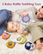 dearlomum Baby Play Mat Baby Gym,Funny Play Piano Tummy Time Baby Activity Mat with 5 Infant Sensory Baby Toys, Music and Lights Boy & Girl Gifts for Newborn Baby 0 to 3 6 9 12 Months (Pink) - Image 7