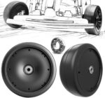 2Pack 8.6''/22CM Solid Rubber Tires for Power Wheels Electric Drift Crazy Cart Front Wheel Upgrade,1.2cm/0.47in Aperture Go Kart Tires for Kids Ride on Toys Car Replacement Parts(8.6inch tires) - Image 2