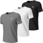 3-5 Pack Men Workout Shirts Quick Dry Running T-Shirt Short Sleeves Crew Neck Tee Athletic Moisture Wicking Gym Top UPF 50+ - Image 2
