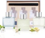 3 Pack Fragrance Reed Diffuser, 50ML Gardenia Jasmine Lemongrass Aromatherapy Diffuser Set with 12 Black Fiber Sticks,Air Freshener for Bedroom Bathroom Office - Image 2