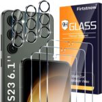 3 Pack Glass Screen Protector for Samsung Galaxy S23 [6.1 inch] + 3 Pack Camera Lens Protector, 9H Tempered Glass, Fingerprint Unlock, HD Clear Case Friendly Anti-Scratch - Image 2