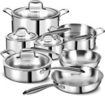 3 Ply Stainless Steel 11-Piece Cookware Set with Lids, Pots and Pans Kitchen Set, Non-Toxic, Induction, Oven, Dishwasher Safe, Professional Chef Quality - Image 2