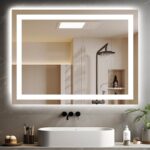 40X30 LED Bathroom Mirror with Lights, Anti-Fog, Dimmable, Backlit + Front Lit, Smart Bathroom Vanity Mirror, Memory Function, Shatterproof, Tempered Glass (Horizontal/Vertical) - Image 2