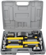 7Pcs Auto Body Repair Kit, Craft Panel Beating Hammer and Dolly Set Hammer Dent Body Fender Tool - Image 2