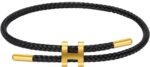 AIMADE Bracelets for Women Adjustable Charm Bracelet, 18k Gold-plated Buckle Design Titanium Steel Wire Rope Women's Gift Jewelry - Image 2