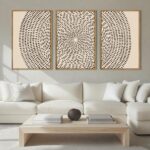 ANHUIB Jesus Wall Art 16x24 Inch Jesus Feeds The 5000 Canvas Wall Art Set of 3 Framed Christian Wall Decor Modern Abstract Art Print for Living Room Bedroom Office - Image 2