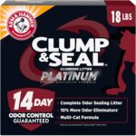 ARM & HAMMER Clump & Seal Platinum Clumping Cat Litter Odor Control, Multi-Cat, 14-Day Odor Control, Online Exclusive Formula, 18 Lbs - Image 2