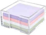 Acrylic Sticky Note Holder, 3 x 3 Crystal Clear Acrylic Notepad Holder Sticky Note Dispenser for Dorm Room and Office Desk Organizer - Image 2