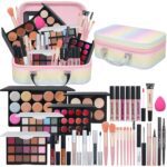 All In On Makeup Kit Makeup Set For Teens, Women, Girl and Beginners Includes Eyeshadow Concealer Palette Lip Gloss Set Lipstick Eye Pencil Makeup Brushes - Image 2