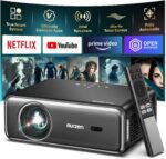 Aurzen EAZZE D1 Pro Smart Projector with WiFi and Bluetooth, NetfIix Official, 20W Speakers, DoIby Audio & dbx-tv Total Sonics, Auto Focus & Keystone, Native 1080P Portable Outdoor Movie Projector - Image 2