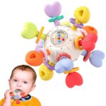 Baby Teething & Rattle Toys – Safe, Multi-Functional BPA-Free Silicone Sensory Learning Toys for Infant 0-12 Months–Teething Relief & Fun Play – Perfect Baby Gift for Boys & Girls - Image 2