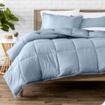 Bare Home Comforter Set - Queen Size - Ultra-Soft - Goose Down Alternative - Premium 1800 Series - All Season Warmth (Queen, Dusty Blue) - Image 2