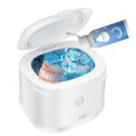 Bcom Retainer Cleaner, Ultrasonic Retainer Cleaner Machine with 50ml Solution, 46kHz Soinc Dentures Machine Professional Portablefor Dental Retainer, Mouth Guard, Watch, Ring, Household and Travel Use - Image 2