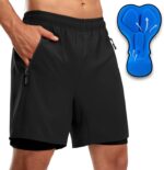 Bikewa Men's Mountain Bike Shorts 3D Padded Loose-fit Riding Biking Cycling Bicycle Biker Shorts for Men Zipper Pockets - Image 2