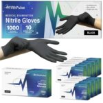 Black Small Nitrile Gloves Case of 1000 - Medical Grade - Latex-Free, Powder-Free - Disposable Nitrile Gloves - Medical Exam, Lab, and Industrial Use - Image 2