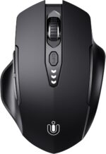 Bluetooth Mouse,[Upgraded] Rechargeable Wireless Mouse (BT 5.0/4.0+2.4G Hz),Computer Mouse with Visible Battery Level, 4 Adjustable DPI, Portable PC Mouse for MacBook Chromebook,Black - Image 2