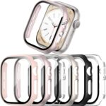 COMMUTER 6 Pack Case with Tempered Glass Screen Protector for Apple Watch 10 (2024) Series 10 42mm,Slim Guard Bumper Full Coverage Hard PC Protective Cover HD Ultra-Thin Cover for iWatch 42mm - Image 2