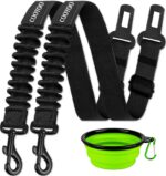 COOYOO Dog Seat Belt,3 Piece Set Retractable Dog Car Harness Adjustable Dog Seat Belt for Vehicle Nylon Pet Safety Seat Belts Heavy Duty & Elastic - Image 2