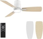 Ceiling Fans with Lights,42 inch,Quiet Reversible Motor,Easy to Install,6 Speeds,3CCT,Timer, White Modern Ceiling Fan for Living Room, Bedroom, Kitchen, Dining room, Office - Image 2