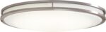 DESIGNERS FOUNTAIN Flush Mount Ceiling Light, 24 Inch Oval LED Lighting Fixture Kitchen, Bedroom, Bathroom, and Hallway, Dimmable, 2800 Lumens, 3000K/4000K/5000K, Brushed Nickel, EV1424C3C-35 - Image 2