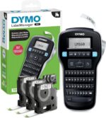DYMO LabelManager 160 Portable Label Maker Bundle, Easy-to-Use, One-Touch Smart Keys, QWERTY Keyboard, Large Display, For Home & Office Organization, Includes 3 D1 label cassettes - Image 2