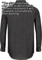 Denim Shirts for Men Long Sleeve Western Shirts Cowboy Shirt with Pearl Snaps Regular Fit Casual Button Down Shirts - Image 2