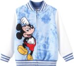 Disney Minnie Mickey Stitch Princess Frozen Elsa Jacket Lightweight Classic Zip up Color Block Sweatshirt Sizes 2-14 Years - Image 2