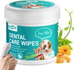 Dog Dental Care Finger Wipes - Teeth Cleaning Finger Wipes for Dog & Cats - Tooth Brushing Kit Dental Wipes for Dog - Reduces Plaque & Freshens Breath (50 PCS, Unscented) - Image 2