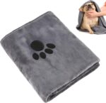 Dog Towels for Drying Dogs Large, Absorbent Microfiber Dogs Bath Towel, 40 x 24 Inch Soft Pet Grooming Towel, Dog Shower & Bath Supplies(Grey) - Image 2