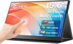 EVICIV Portable Monitor Touchscreen 15.6 FHD 1080P IPS 10-Point Touch Screen Monitor & Speakers, HDMI USB C Eye-Care Travel External for Laptop Computer PC Phone Switch, VESA & Smart Cover - Image 2