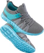 Ecetana Womens Sneakers Running Shoes Comfortable Lace Up Tennis Shoes Casual Breathable Mesh Fashion Sneakers for Walking Dark Gray - Image 2