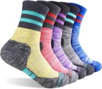 FEIDEER Women's Hiking Walking Socks, Multi-pack Outdoor Recreation Socks Wicking Cushion Crew Socks - Image 2