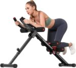 FLYBIRD Ab Workout Equipment, Adjustable Ab Machine Full Body Workout for Home Gym, Strength Training Exercise Equipment for Body Shaping Foldable Waist Trainer Suitable for Beginner Red - Image 2